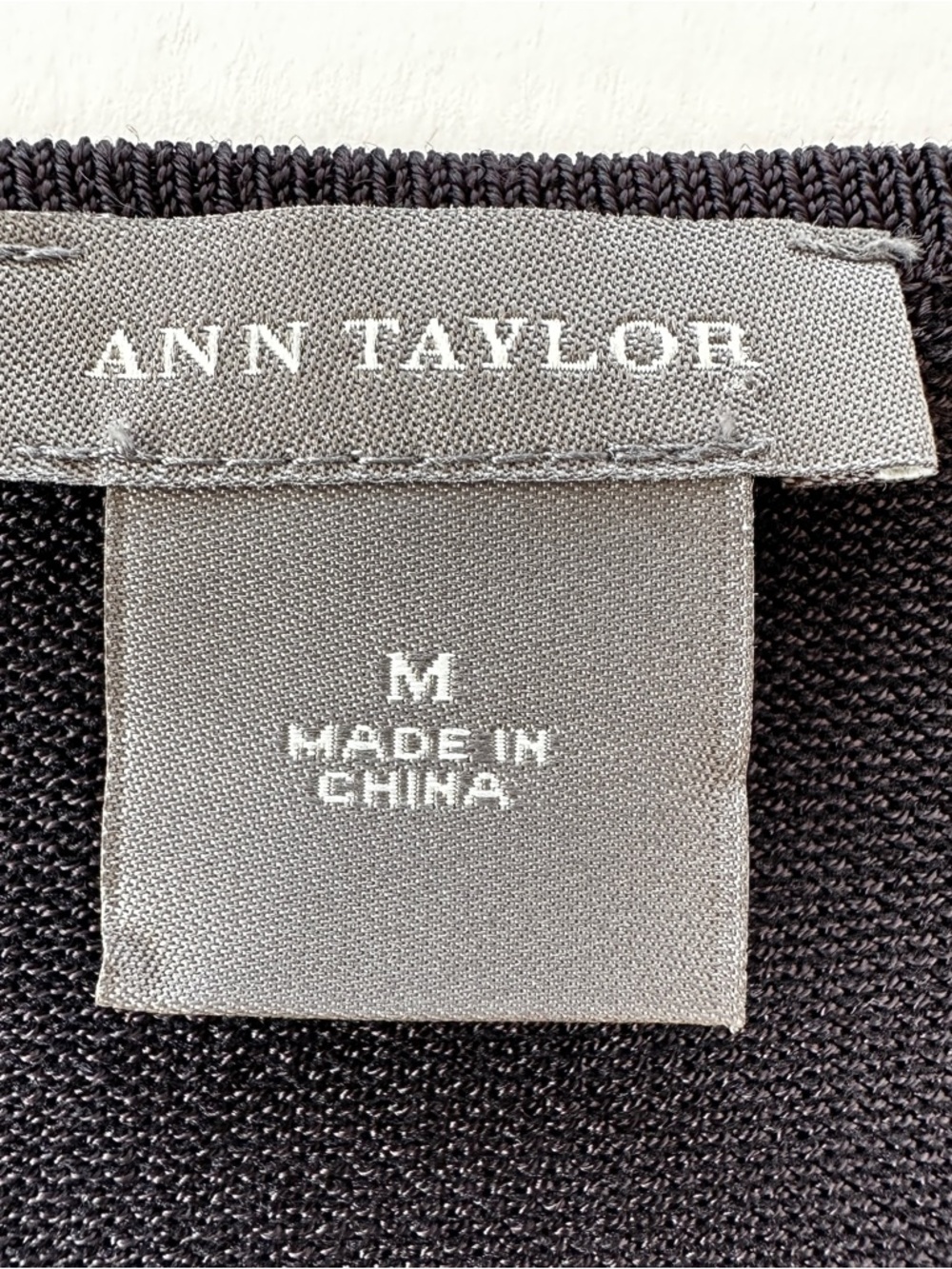 Ann Taylor Black V-Neck Tank Top, Ribbed Knit, Layering - Picture 10 of 11